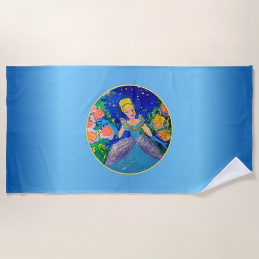Serviette De Plage Princesse "Art by Kids" (Devant)