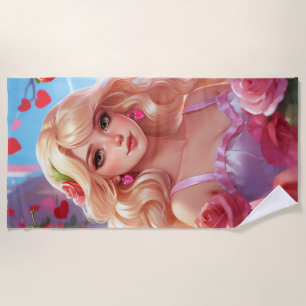 Serviette De Plage princesse de printemps