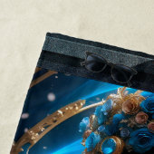 Serviette De Plage Princesse Du Rose Bleu Art IA par Xzendor7 (En situation)