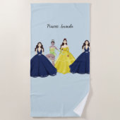 Serviette De Plage princesse personnalisée (Devant)