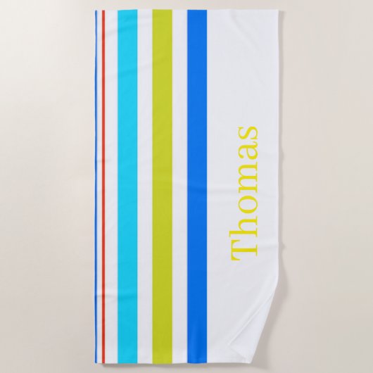 Serviette de plage printemps Caraïbes Coloré Rayur (Devant)