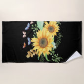 Serviette De Plage printemps de tournesol (Devant)