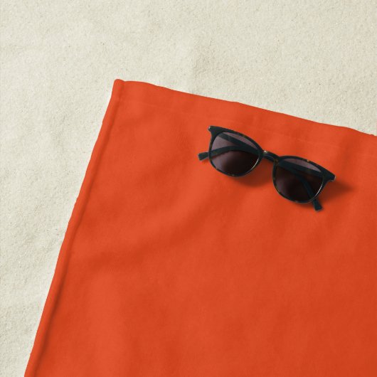 Serviette de plage printemps orange brûlé (En situation)