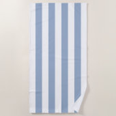 Serviette de plage printemps pastel bleu et blanc (Devant)