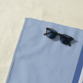 Serviette de plage printemps robuste bleu et blanc (En situation)