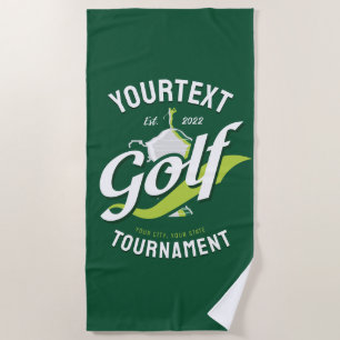 Serviette De Plage Pro Golfer NAME Golf Trophée Tournoi de golf