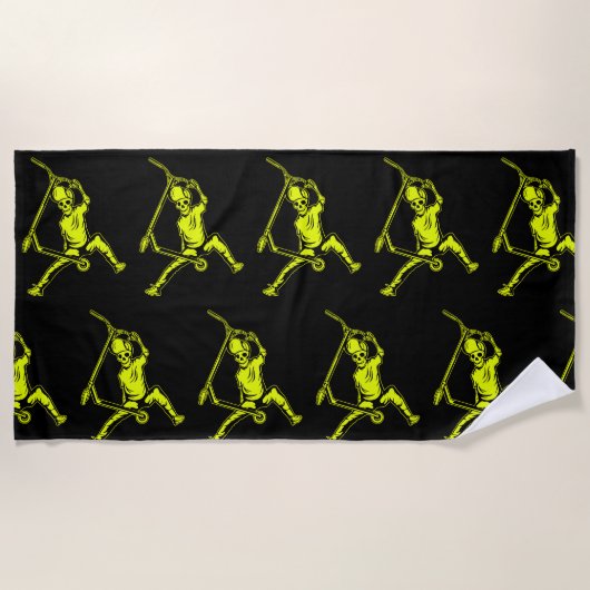 Serviette De Plage Pro Scooter Free Rider Traces (Devant)