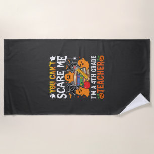 Serviette De Plage Prof de 4e Halloween Ghost drôle