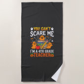Serviette De Plage Prof de 4e Halloween Ghost drôle (Devant)