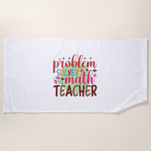 Serviette De Plage Professeur Cadeaux Enseignant en mathématiques d