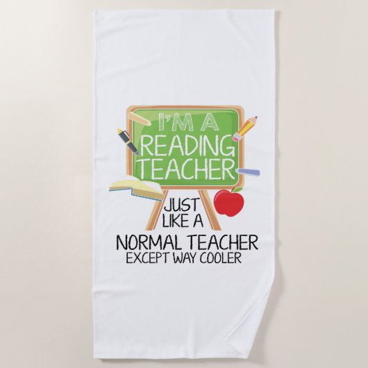 Serviette De Plage Professeur de lecture (Devant)