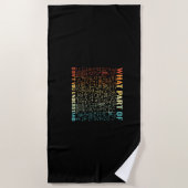 Serviette De Plage Professeur De Mathématiques Quelle Partie Des Math (Devant)
