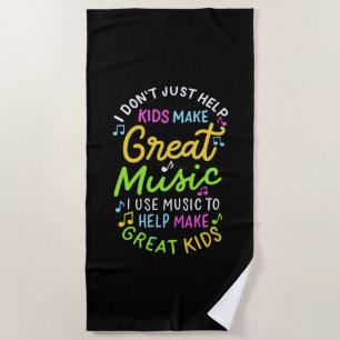 Serviette De Plage Professeur de musique - Aidez les enfants à faire 