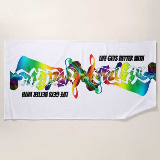 Serviette De Plage Professeur de musique cool (Devant)