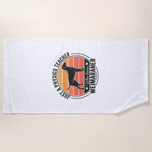 Serviette De Plage Professeur de physique aime conception de chien We (Devant)
