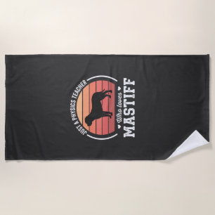 Serviette De Plage Professeur de physique Mastiff amateur de chiens
