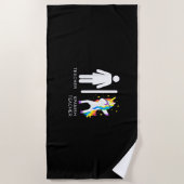 Serviette De Plage Professeur d'espagnol pour femmes Licorne Dabbing (Devant)