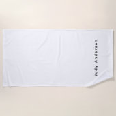 Serviette De Plage Professionnel Simple Moderne Élégant Votre Nom (Devant)