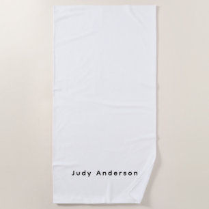 Serviette De Plage Professionnel Simple Moderne Élégant Votre Nom