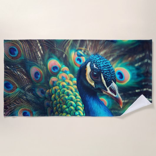 Serviette De Plage Profil Peacock (Devant)