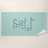 Serviette De Plage Profitez des petites choses police noire (Devant)