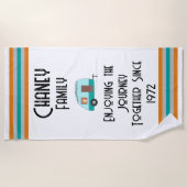 Serviette De Plage Profitez du Journey Cousins Camp Camper Retro (Devant)