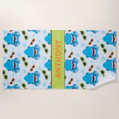 Serviette De Plage Profondément dans les requins de mer personnalisés (Devant)