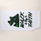 Serviette De Plage Promenade Par La Foi Bible Citation Beach Serviett (Devant)