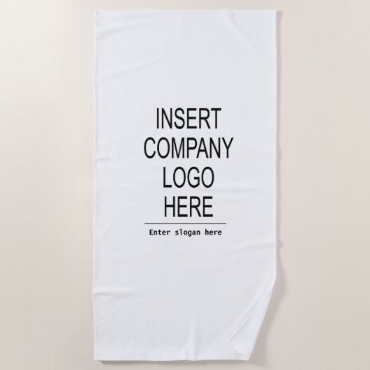 Serviette De Plage Promotion de l'entreprise sur logo personnalisé (Devant)