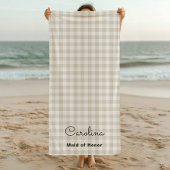 Serviette De Plage Proposition de À damiers de la servante Preppy Bei