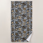 Serviette De Plage Protea Batik Hawaiian Tropical Floral - Argent (Devant)