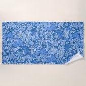 Serviette De Plage Protea hawaïen de matin de Kauai floral - bleu (Devant)