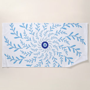 Serviette De Plage Protection des yeux du mal Branche d'olivier Été