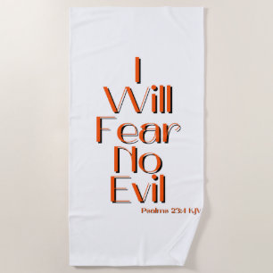 Serviette De Plage Psaumes 23:4 Citation Verse De La Bible