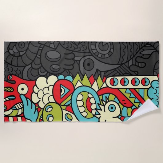 Serviette De Plage Psychedelic Patterns (Devant)