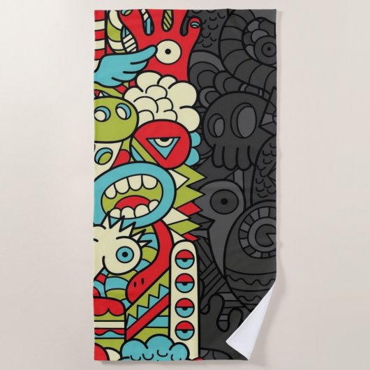 Serviette De Plage Psychedelic Patterns (Devant)