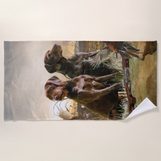 Serviette De Plage Pudelpointers, Chasse faisan (Devant)