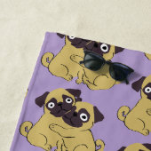 Serviette De Plage Pug hug (En situation)