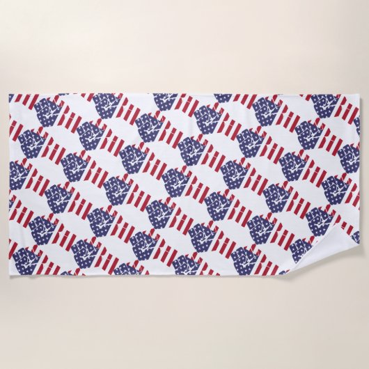 Serviette De Plage puissance américaine (Devant)