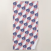 Serviette De Plage puissance américaine (Devant)