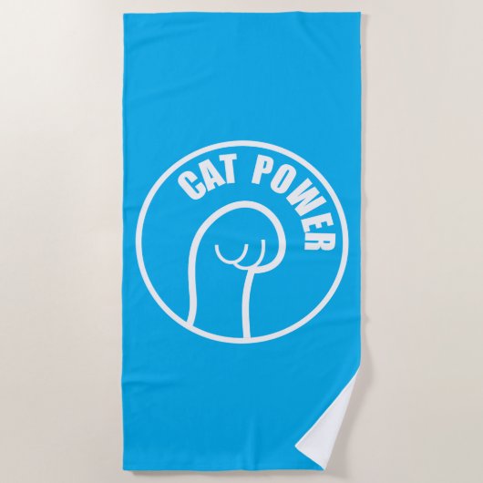 Serviette De Plage Puissance du chat (Devant)