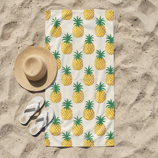 Serviette De Plage Punch d'ananas Héros Classique Tropical