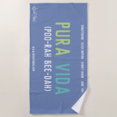 Serviette de plage pure de la vie de Pura Vida (Devant)