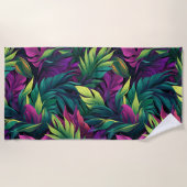 Serviette De Plage Purple & Emerald Jungle Beach Towel (Devant)