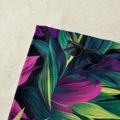 Serviette De Plage Purple & Emerald Jungle Beach Towel (En situation)