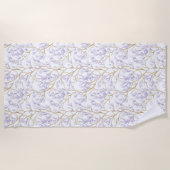 Serviette De Plage Purple Floral (Devant)
