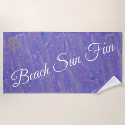 Serviette De Plage Purple moderne (Devant)