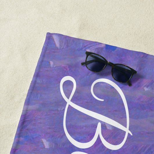 Serviette De Plage Purple moderne (En situation)