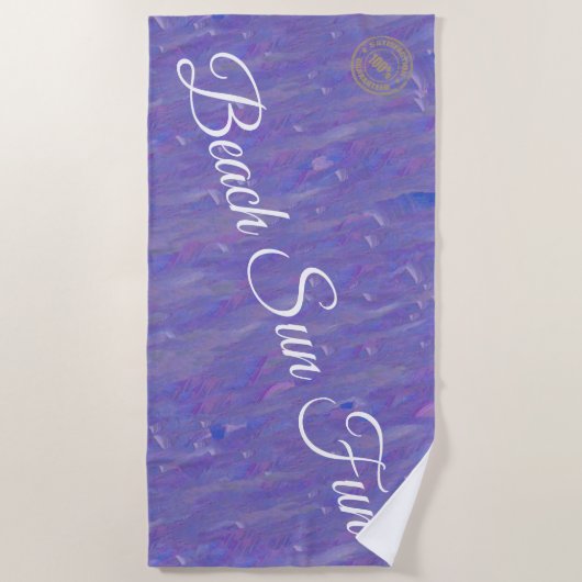 Serviette De Plage Purple moderne (Devant)