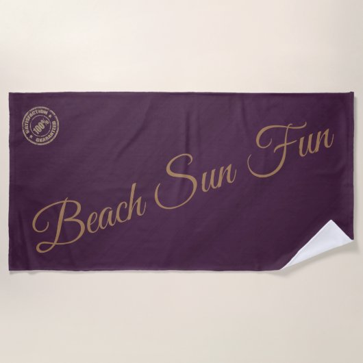 Serviette De Plage Purple moderne (Devant)